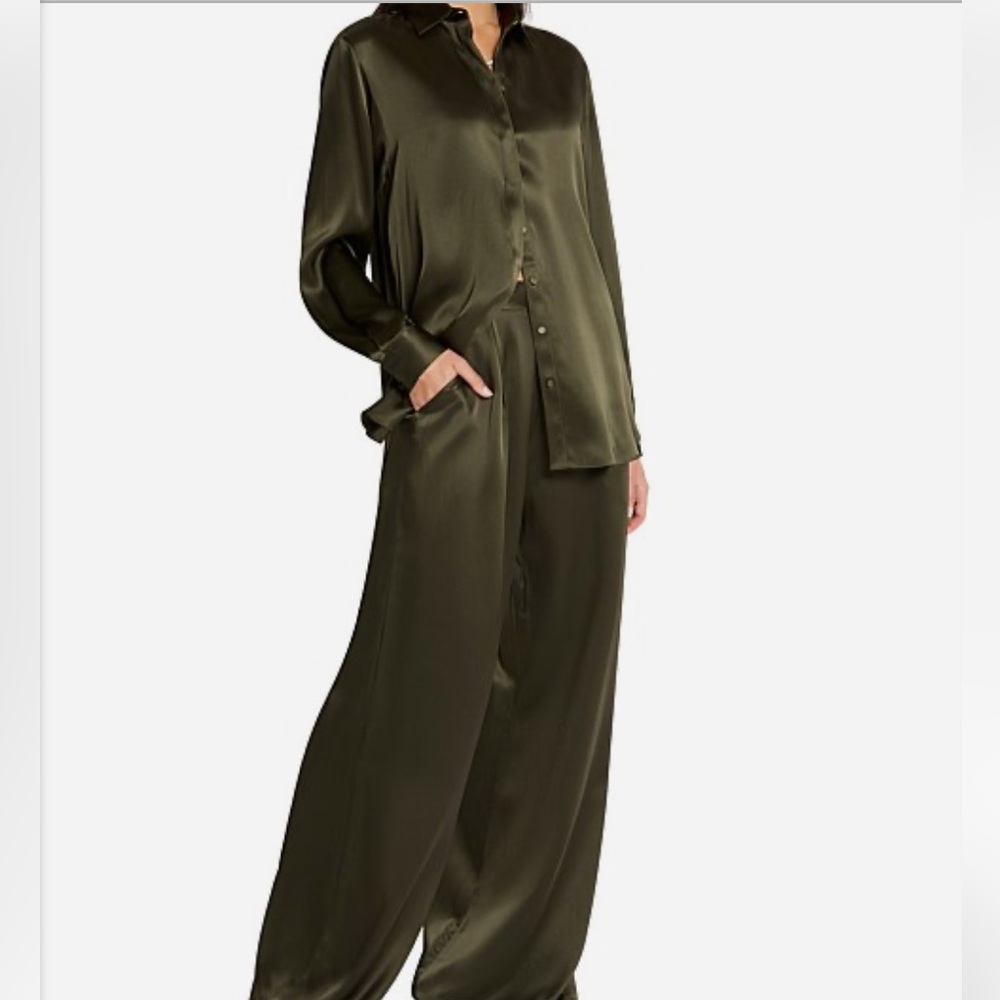 Sass & Bide Forever Now Pant - 100% Silk - Olive Green - Sz. 14 - NWT - Picture 3 of 15